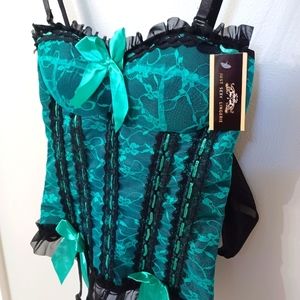 NWT Corset and Thong Set - Just Sexy Lingerie - M